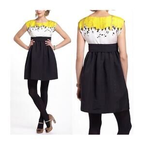 Anthropologie Sariah Birdsong Script Dress